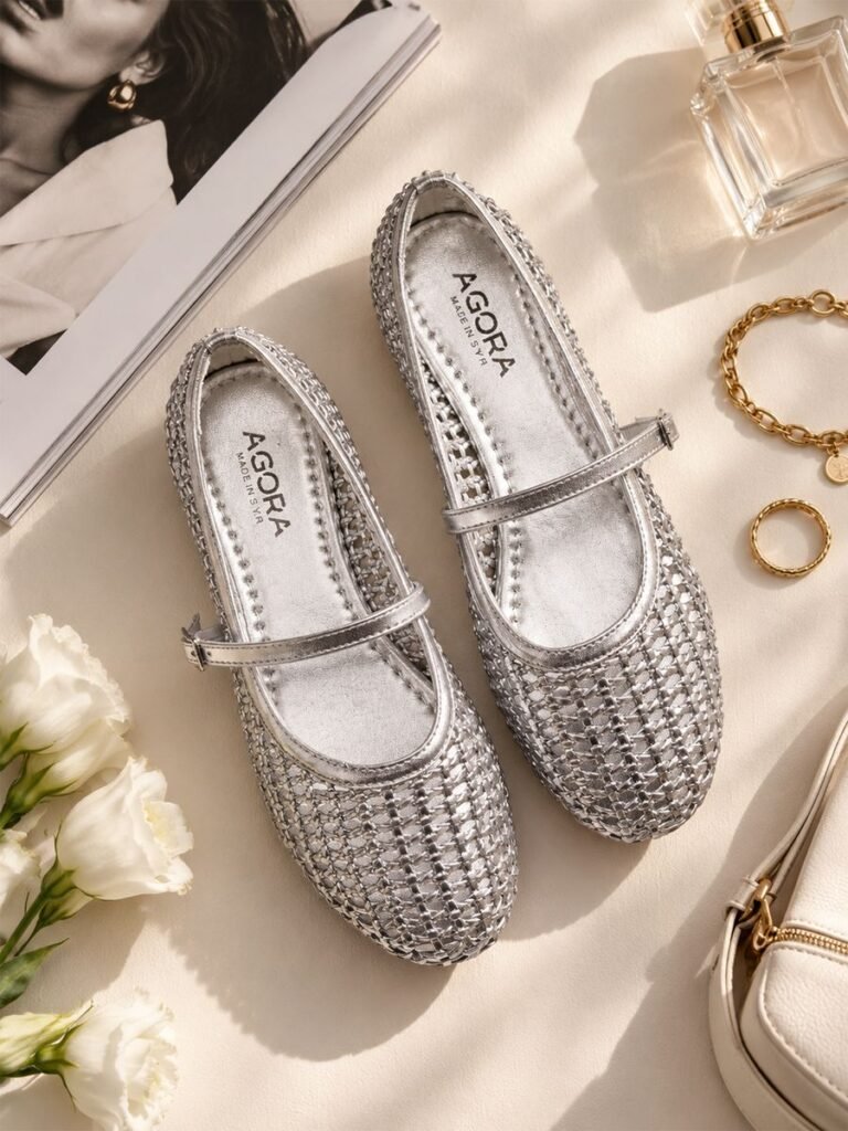 Woven Mary Jane Silver 1