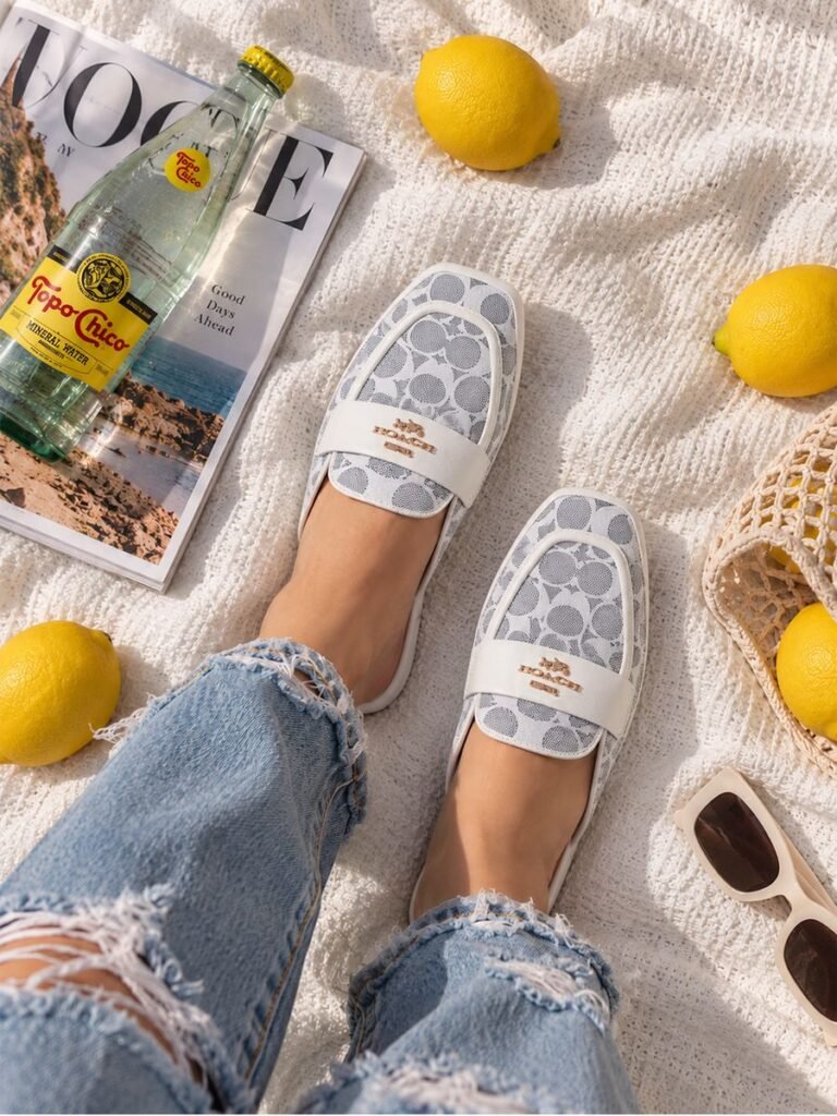 Jacquard Mule Blue 1