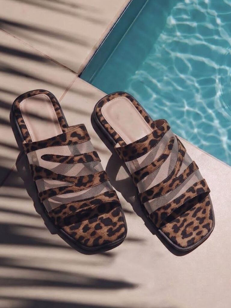 Mesh Strap Slide Leopard 1