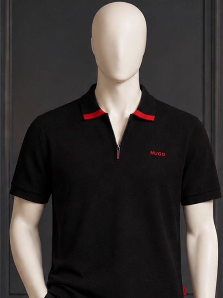 Zip Polo Black 1